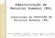 Administração de Recursos Humanos (RH) Subsistema de PROVISÃO DE Recursos Humanos (RH) FONTE: CHIAVENATO, Idalberto. Recursos Humanos: o capital humano