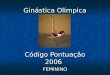 Ginástica Olímpica Código Pontuação 2006 FEMININO
