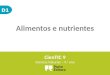 D1 Alimentos e nutrientes CienTIC 9 Ciências Naturais – 9. o ano