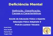 Deficiência Mental Definição, Classificação, Causas e Características Escola de Educação Física e Esporte Educação Física Adaptada II Prof.Dr.Luzimar Teixeira