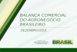 BALANÇA COMERCIAL DO AGRONEGÓCIO BRASILEIRO DEZEMBRO/2015