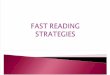 Fast Reading Strategies for Agri