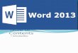 MS Word 2013 presentation