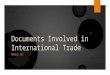 Module III - Documents Involved in International Trade