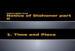 Notice of Dishonor Part II