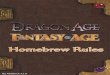 Fantasy Age - Abdanck's Homebrew Rules