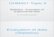 CHM 421 - ToPIC 3 - Statistics