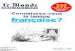 Connaissez-Vous La Langue Française LE MONDE