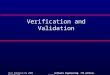 Verification and Validation in Software development