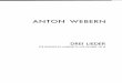 Anton Webern. Drei Lieder