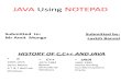 Notepad Using Java