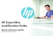 HP ExpertOne Certification Paths