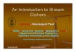 Stream Cipher Course-I