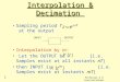 14 Interpolation Decimation