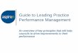 Guide to Leading Practice Performance Management