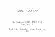 TabuSearch Example Minimum Spanning Tree