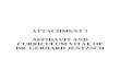 Attachment 1 Jentzsch Affidavit CV