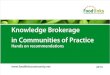 Foodlink Broschuere Knowledge Brokerage