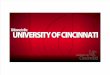 University of Cincinnati Admissions PowerPoint