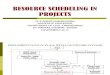 Resource Scheduling Spcl