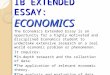Extended Essay Economics 1