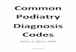 Common Podiatry Diagnosis Codes