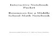 Math Notebook Packet 2013-2014