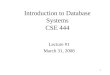 Introdution to Database systems