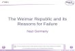 2. the Weimar Republic and Its Reasons for Failure
