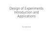 Design of Experiment OVerview