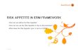 Risk Appetite in Enterprise Risk Management Framework