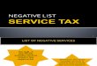 Negative List of service tax