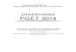 Jharkhand PGET 2014 Information Bulletin