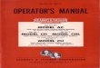 Kerney & Trecker AC, CH, &, CHL OperatorsManual