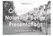 Cross-Cultural Notes for Better Presentations