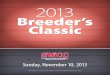2013 Breeder's Classic Catalog