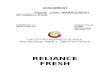 13979810 Market Research on RELIANCE FRESH and Impact on Other Retailers