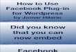 How to Use Facebook Plug-In for Wordpress by Jomar Hilario