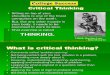 Critical Thinking in College - Chapter 5 (Part I)