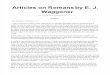 Articles on Romans by E. J. Waggoner