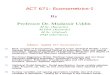 ACT-671 Introduction Econometrics-2012