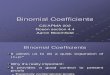 22 Binomial Coefficients