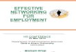Effective Networking for Employment by Mazhar