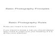 Basic Photography Principles