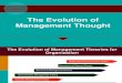 The Evolution of Management Thought(1)