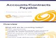 Accounts Payable/Contracts Payable