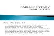 Parliamentary Immunities