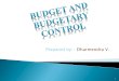 Budgetary Control by Dhaval