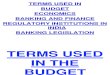 Glossary of Terms Used in the Budget & Economics for Bank PO