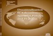 Decentralization in Education- National Policies and Practices
